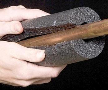 insulate exposed pipes, pipe insulation sleeves