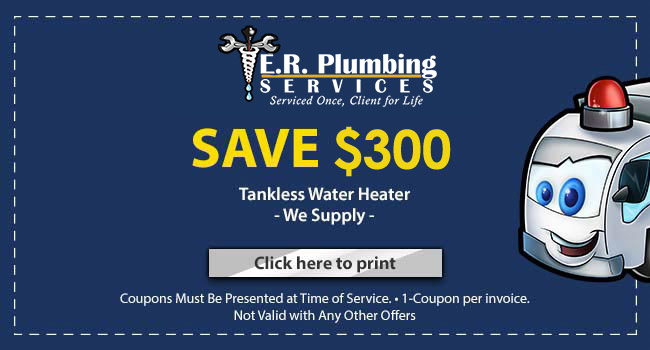 coupon save 300 on a tankless water heater in Charlotte 