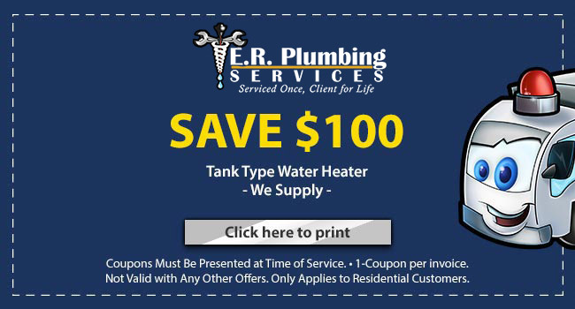coupon to save 100 on a water heater in Charlotte