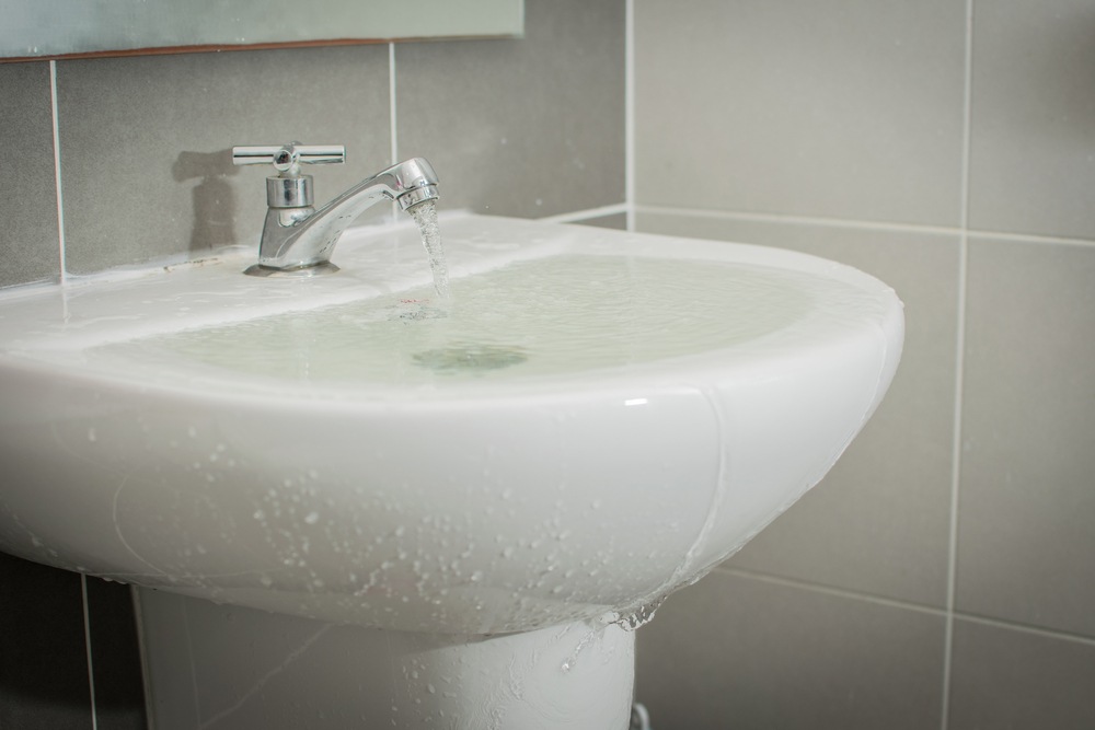 overflowing sink