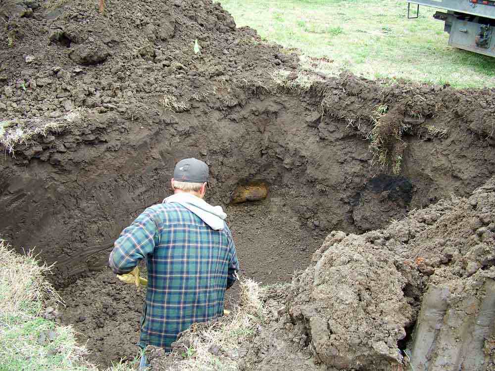 ongoing outdoor excavation project