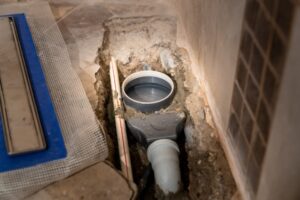 bathroom drain pipe repair
