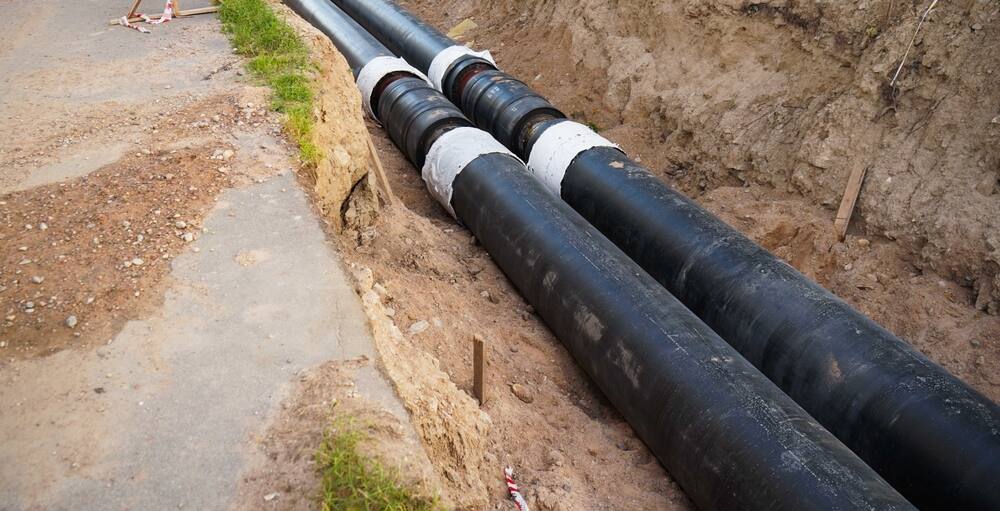 underground sewer line installation